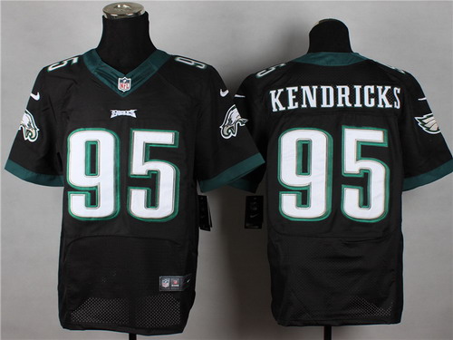 Men's Philadelphia Eagles #95 Mychal Kendricks 2014 Black Nik Elite Jersey