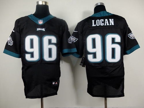 Men's Philadelphia Eagles #96 Bennie Logan 2014 Black Nik Elite Jersey