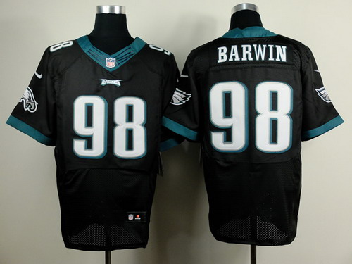 Men's Philadelphia Eagles #98 Connor Barwin 2014 Black Nik Elite Jersey