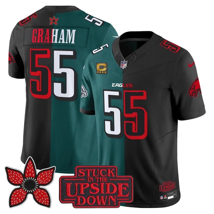 Men's Philadelphia Eagles 'Upside Down Edition' Vapor Limited Jersey - All Stitched Brandon Graham  55