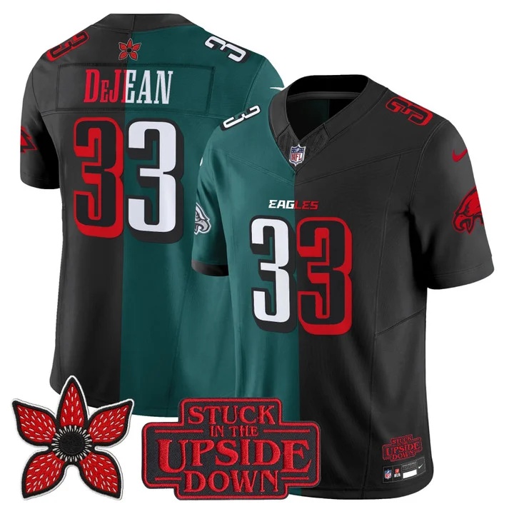 Men's Philadelphia Eagles 'Upside Down Edition' Vapor Limited Jersey - All Stitched Cooper DeJean   33