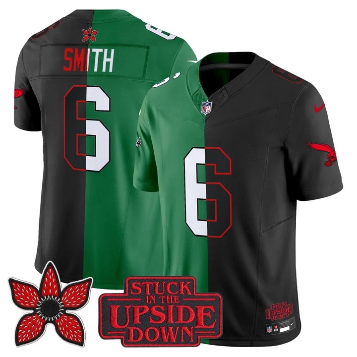 Men's Philadelphia Eagles 'Upside Down Edition' Vapor Limited Jersey - All Stitched DeVonta Smith 6