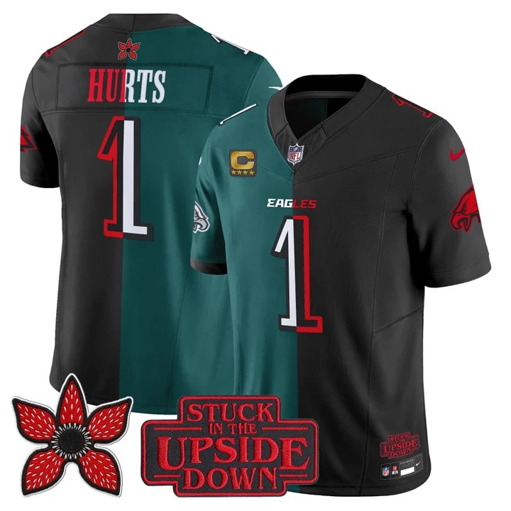 Men's Philadelphia Eagles 'Upside Down Edition' Vapor Limited Jersey - All Stitched Jalen Hurts   1