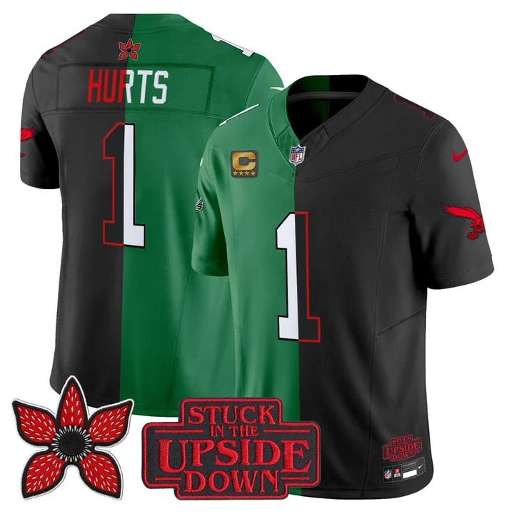 Men's Philadelphia Eagles 'Upside Down Edition' Vapor Limited Jersey - All Stitched Jalen Hurts1