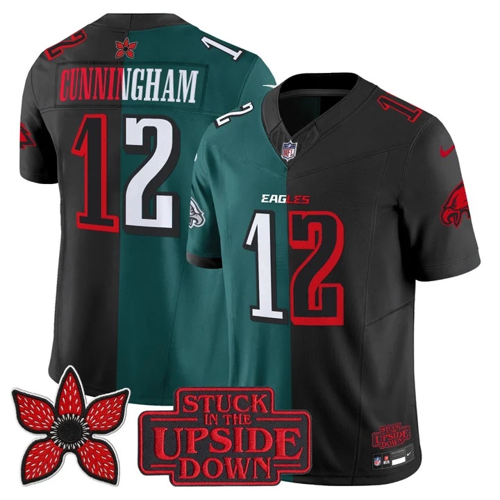 Men's Philadelphia Eagles 'Upside Down Edition' Vapor Limited Jersey - All Stitched Randall Cunningham   12