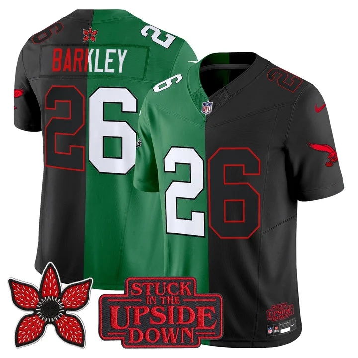 Men's Philadelphia Eagles 'Upside Down Edition' Vapor Limited Jersey - All Stitched Saquon Barkley 26