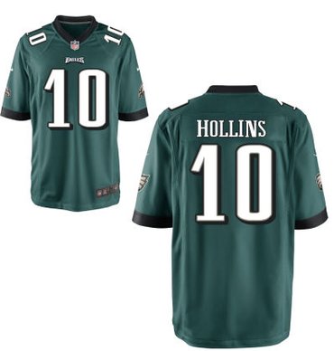 Men's Philadelphia Eagles 10 Mack Hollins Green Stitched NFL Nike Elite Jersey