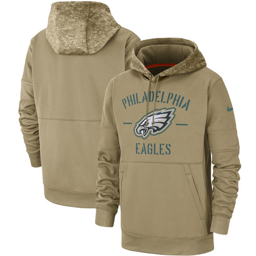 Men's Philadelphia Eagles 2019 Salute To Service Sideline Therma Pullover Hoodie
