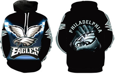 Men's Philadelphia Eagles Black Pullover Hoodie 1
