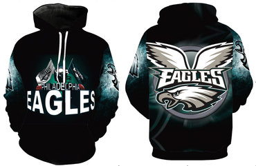 Men's Philadelphia Eagles Black Pullover Hoodie