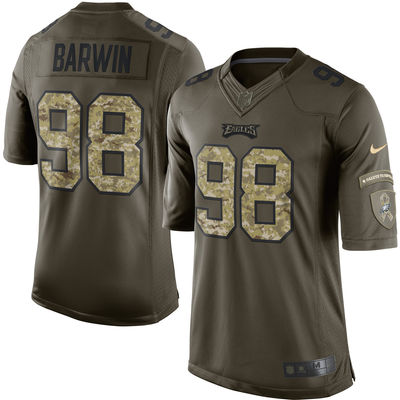 Men's Philadelphia Eagles 98 Connor Barwin Nike Green Salute To Service Limited Jersey