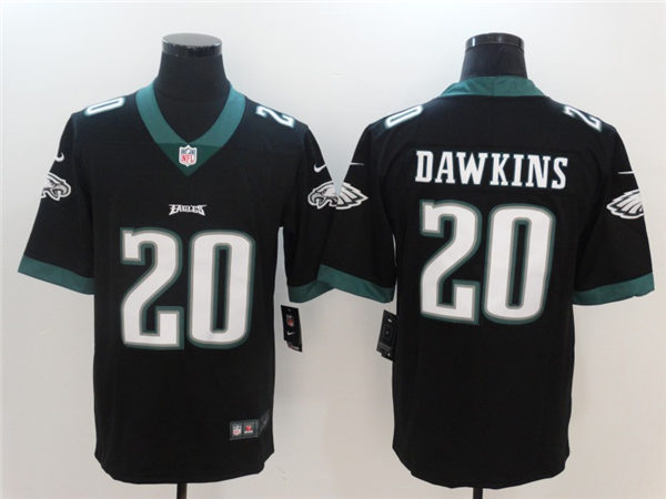 Men's Philadelphia Eagles Reited Player #20 Brian Dawkins Nike Black NFL Vapor Limited Jersey
