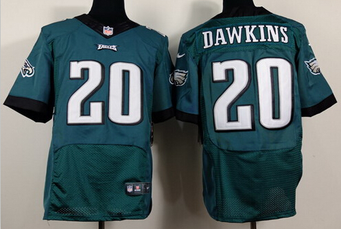Men's Philadelphia Eagles Retired Player #20 Brian Dawkins Green Nike Elite Jersey