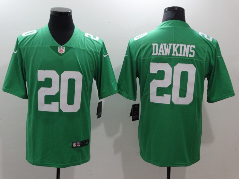 Men's Philadelphia Eagles Retired Player #20 Brian Dawkins Nike Kelly Green NFL Color Rush Jersey