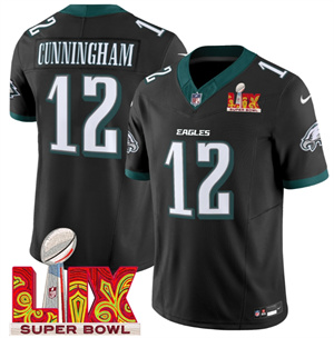 Men's Philadelphia Eagles Super Bowl LIX Patch Vapor Limited Jersey - All  Stitched Randall Cunningham