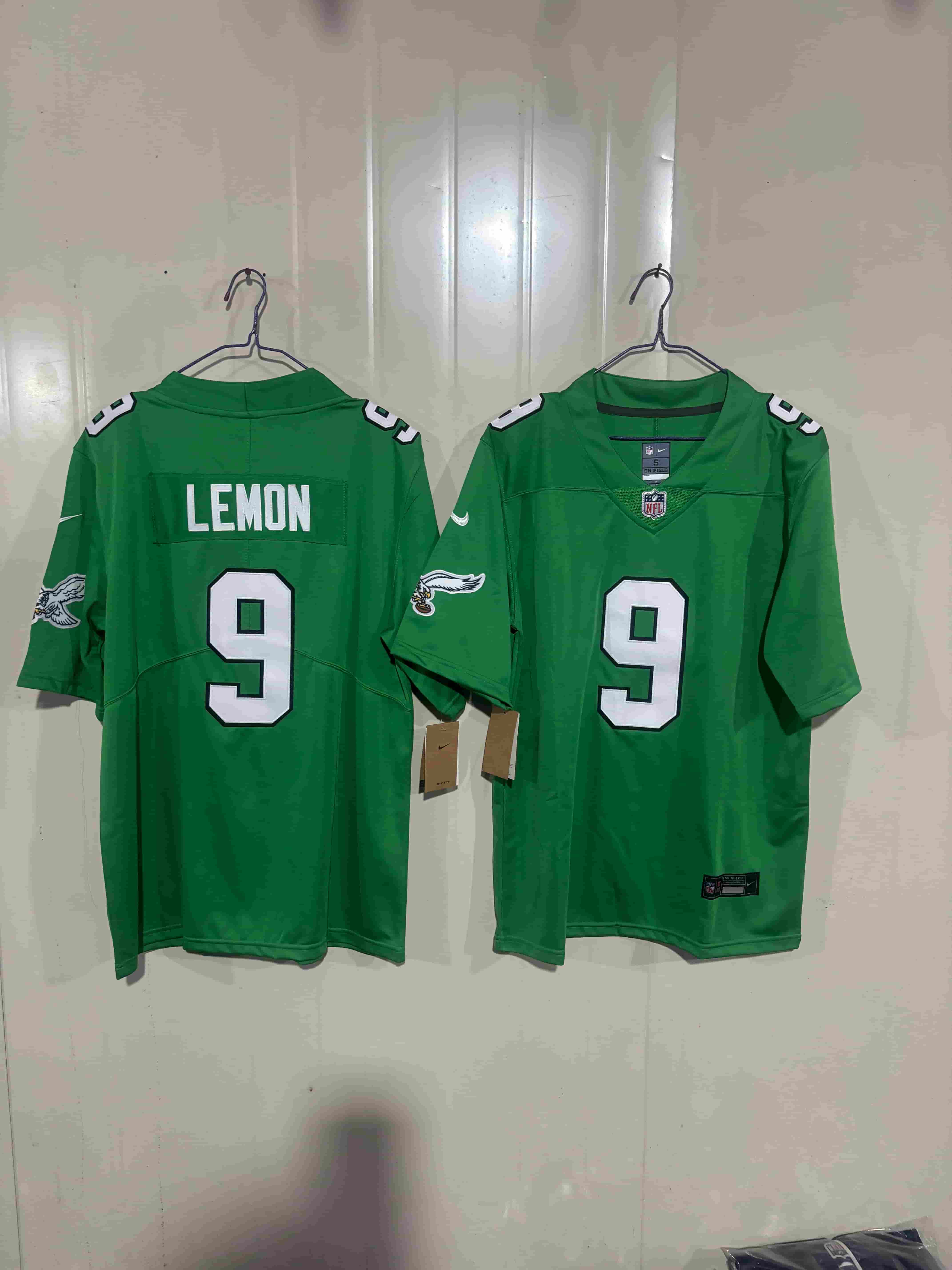 Men's Philadelphia Eagles Vapor Limited Jersey - All Stitched  9 LEMON