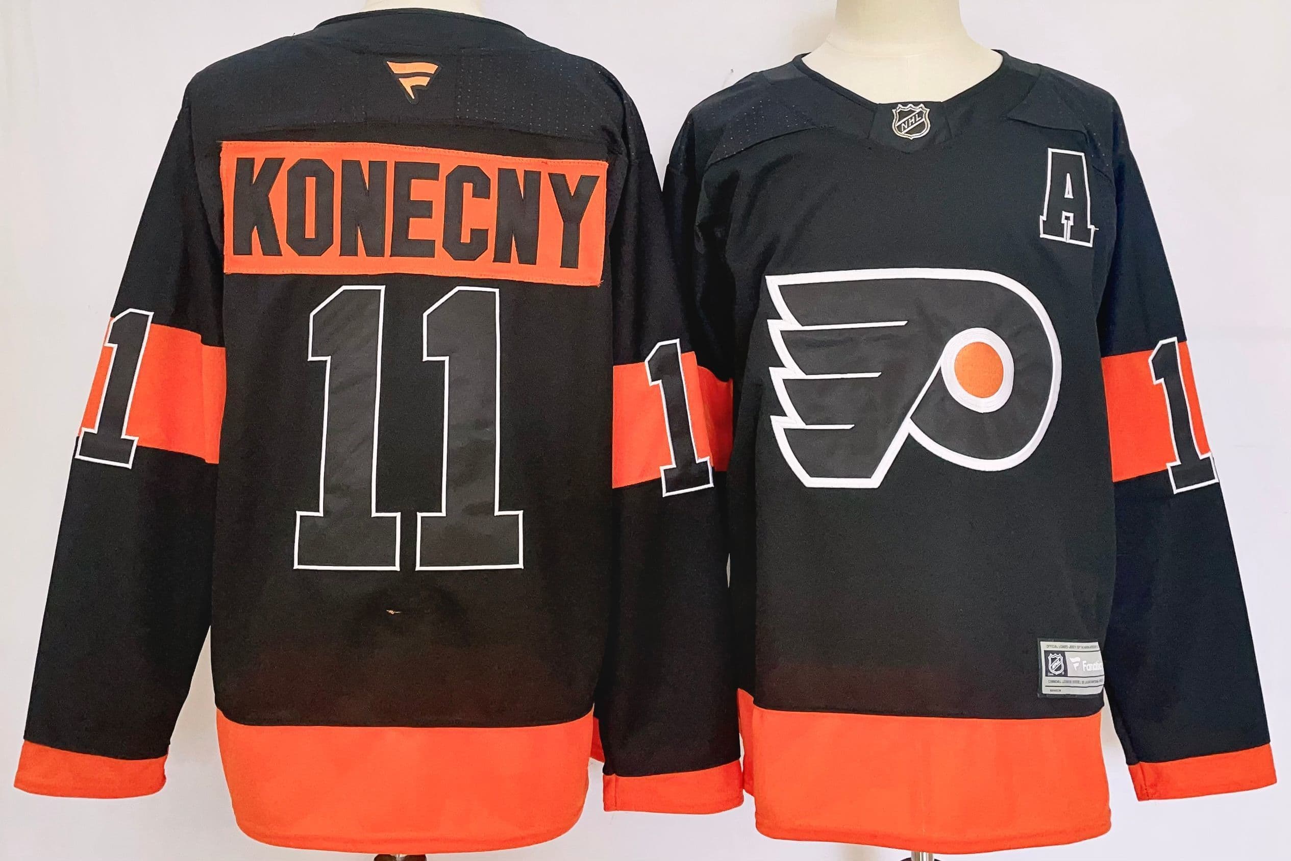 Men's Philadelphia Flyers   #11  Travis Konecny  2025 Stitched Jersey