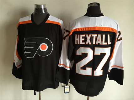 Men's Philadelphia Flyers #27 Ron Hextall 1998 Black CCM Vintage Throwback Jersey Stitched