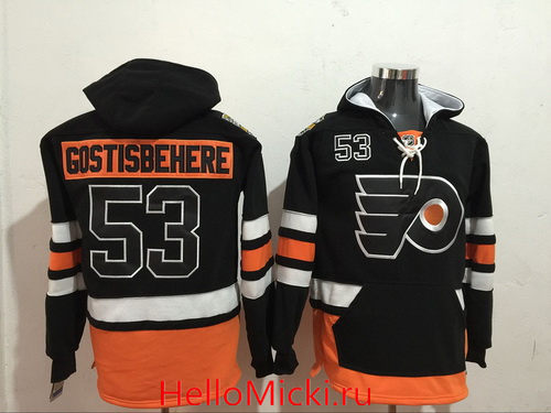 Men's Philadelphia Flyers #53 Shayne Gostisbehere NEW Black 2017 Stadium Series Stitched NHL Old Time Stitched