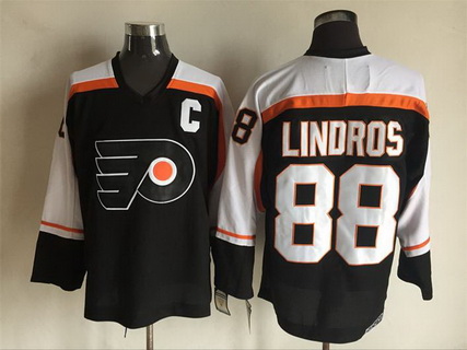 Men's Philadelphia Flyers #88 Eric Lindros 1998 Black CCM Vintage Throwback Jersey Stitched