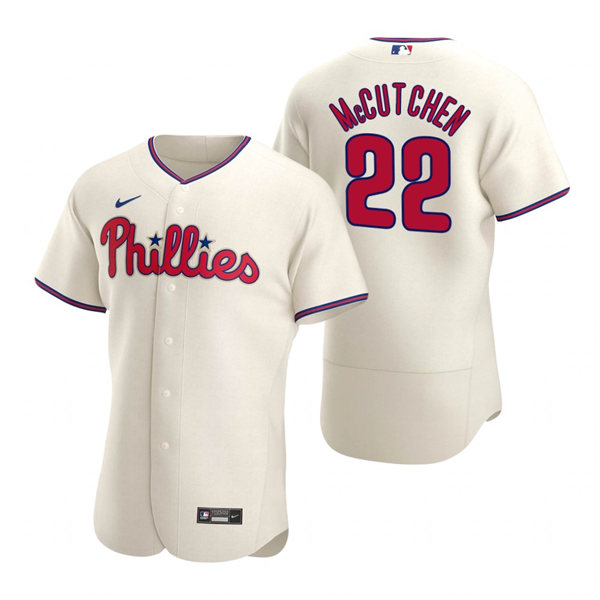 Men's Philadelphia Phillies #22 Andrew McCutchen Nike Cream Alternate Flex base Baseball Jersey
