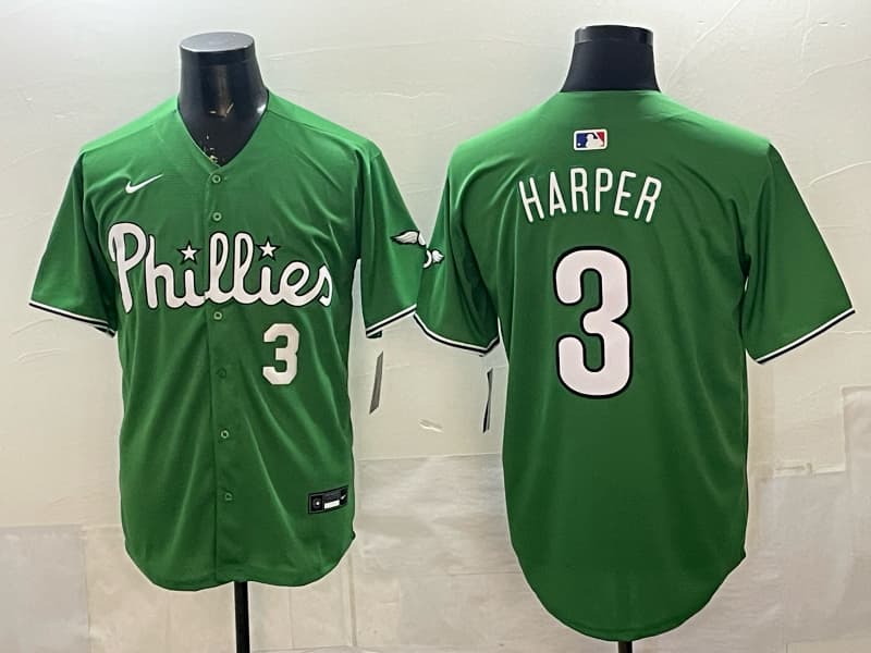 Men's Philadelphia Phillies #3 Bryce Harper  Stitched MLB  Nike Jersey