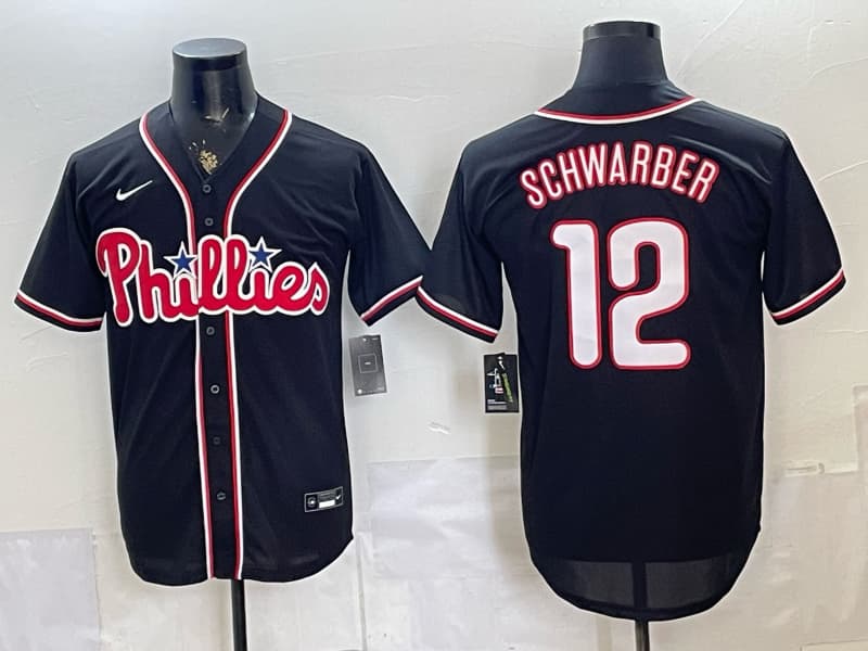 Men's Philadelphia Phillies 12# Kyle Schwarber Nike  Player Jersey