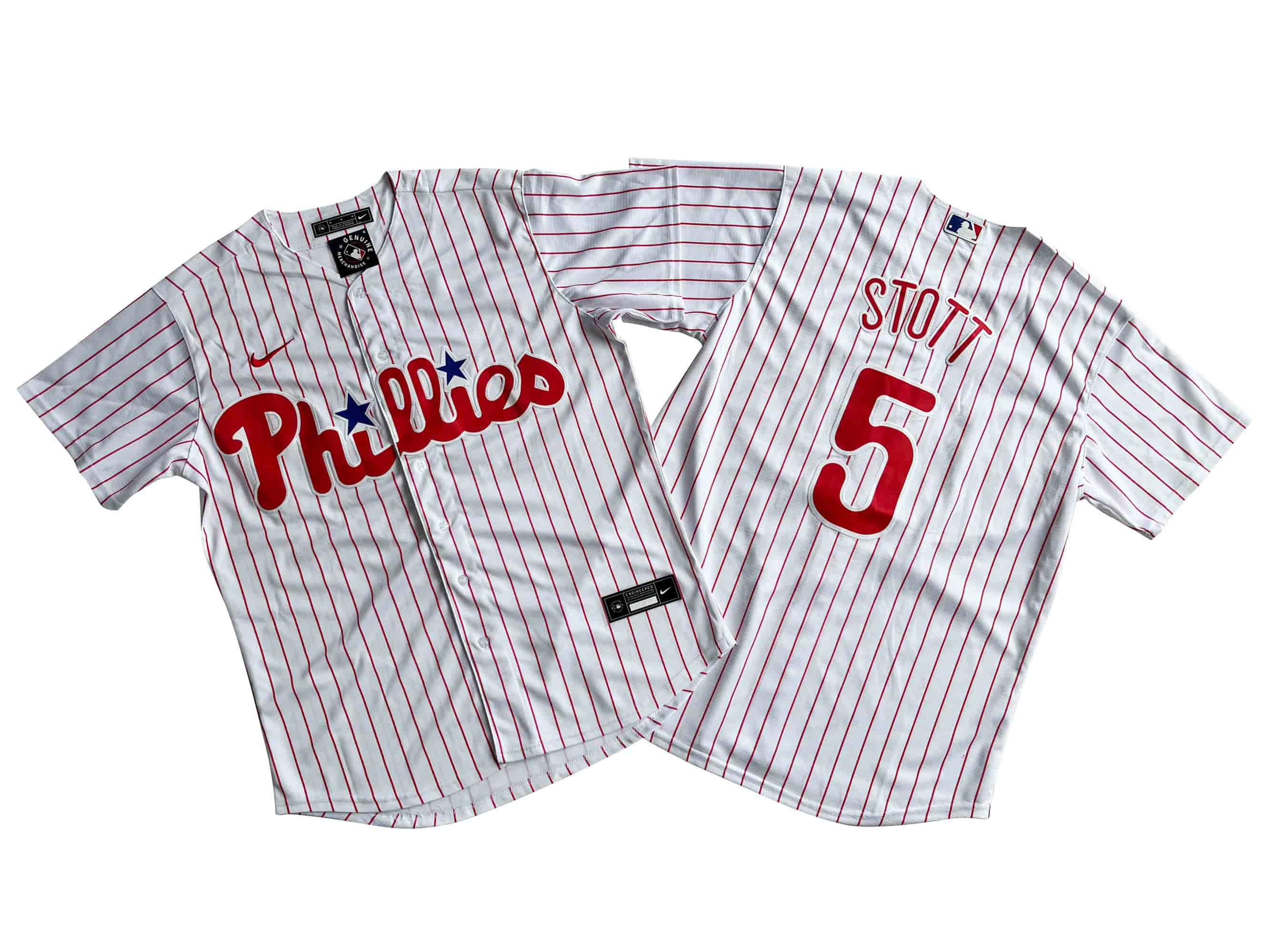 Men's Philadelphia Phillies 5# Bryson Stott Nike White Home Replica Player Name Jersey