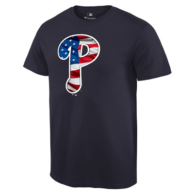 Men's Philadelphia Phillies Navy Banner Wave T-Shirt
