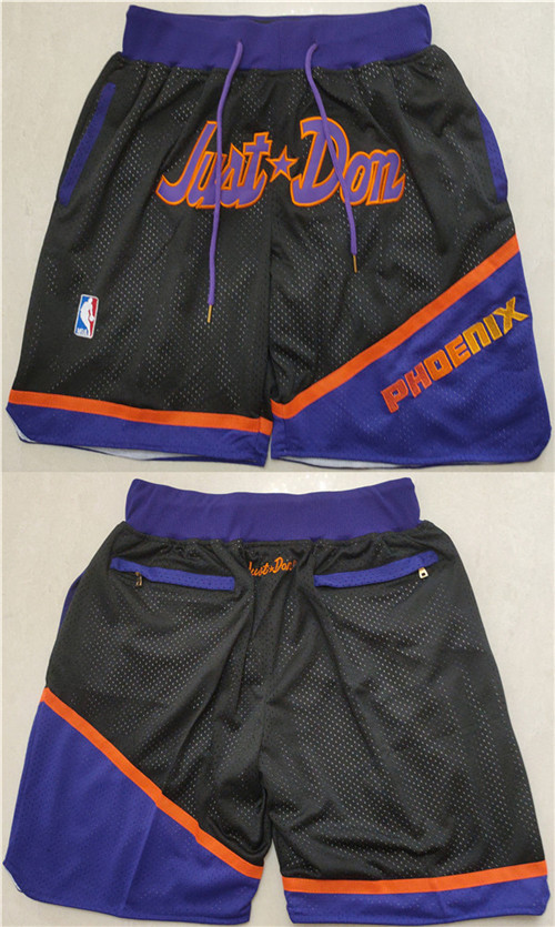 Men's Phoenix Suns Black-Orange Shorts (Run Small)