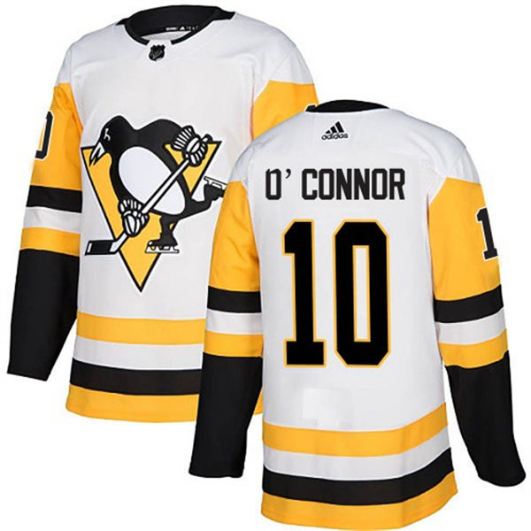 Men's Pittsburgh Penguins #10 Drew O'Connor Adidas White Away Premier Player Jersey Stitched