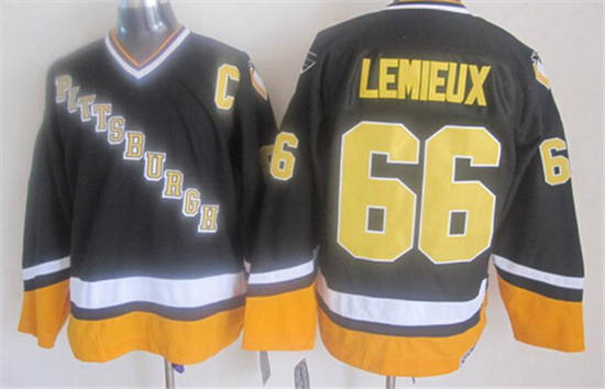 Men's Pittsburgh Penguins #66 Mario Lemieux 1997-98 Zida-tenu Black CCM Jersey Stitched