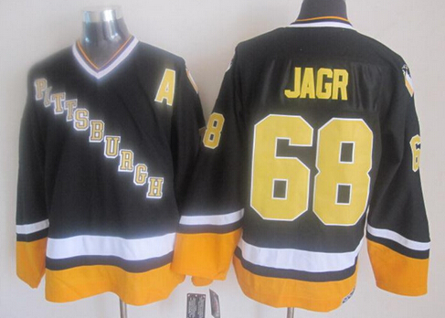 Men's Pittsburgh Penguins #68 Jaromir Jagr 1997-98 Zida-tenu Black CCM Jersey Stitched