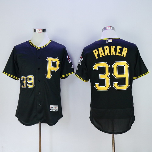 Men's Pittsburgh Pirates #39 Dave Parker Retired Black 2016 Flexbase Majestic Baseball Jerse