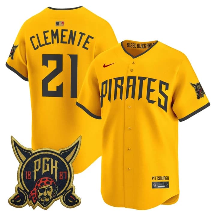 Men's Pittsburgh Pirates 2026 City Connect Vapor Premier Limited Jersey - All Stitched Roberto Clemente    21