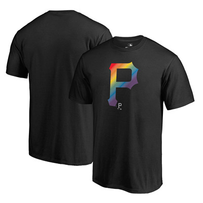 Men's Pittsburgh Pirates Fanatics Branded Black Big & Tall Pride T-Shirt