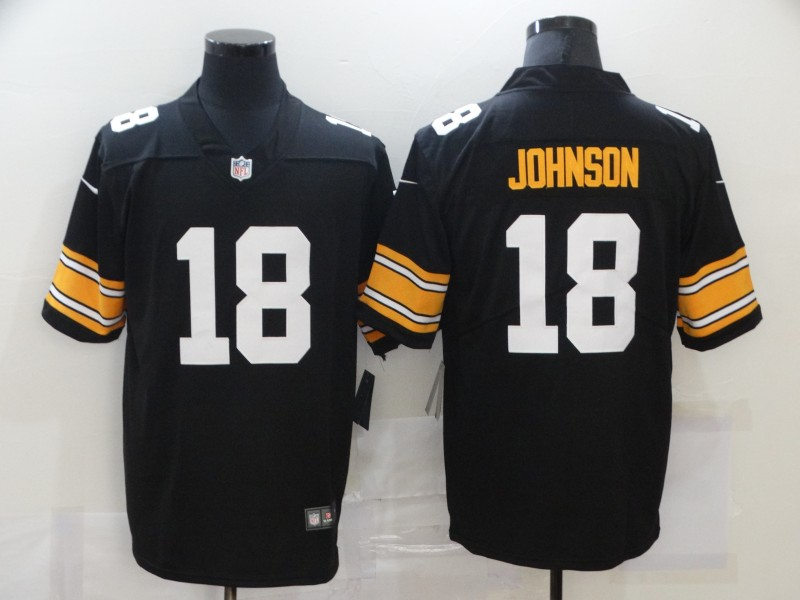 Men's Pittsburgh Steelers #18 Diontae Johnson Nike Black Alternate Football Jersey