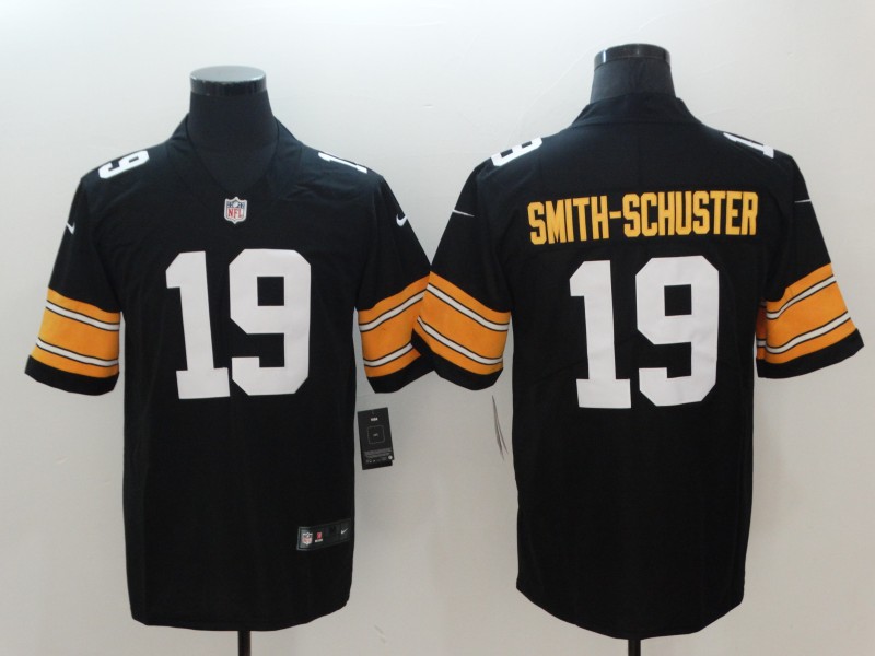 Men's Pittsburgh Steelers #19 JuJu Smith-Schuster Nike Black Big Number Alternate Limited Jersey