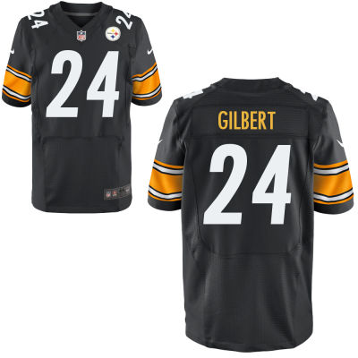 Men's Pittsburgh Steelers #24 Justin Gilbert Black Team Color Nike Elite Jersey