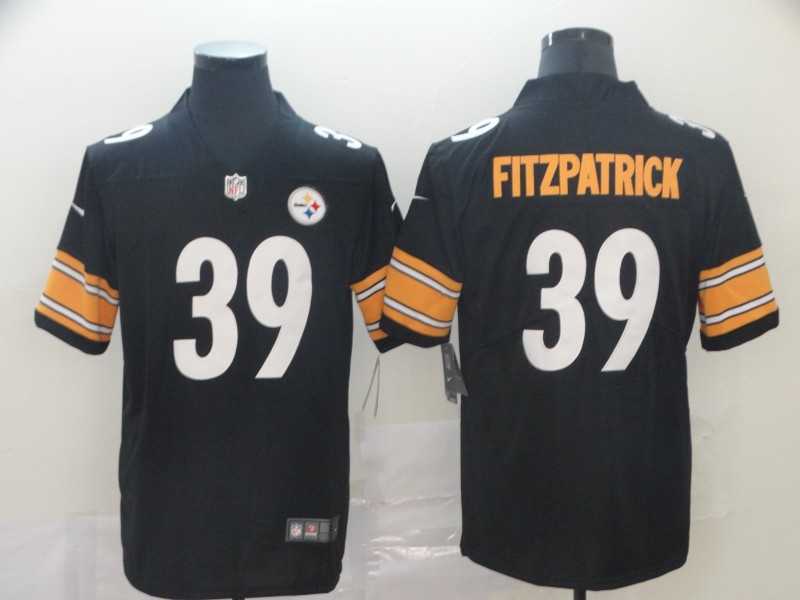 Men's Pittsburgh Steelers #39 Minkah Fitzpatrick Black Player Game Football Jersey