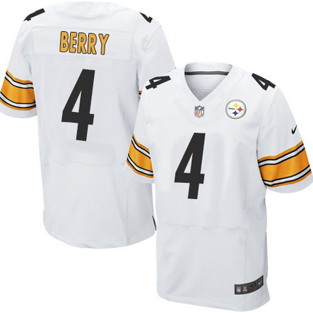 Men's Pittsburgh Steelers #4 Jordan Berry White Road Stitched NFL Nike Elite Jersey