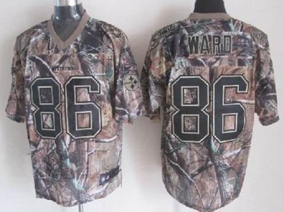 Men's Pittsburgh Steelers #86 Hines Ward Camo Nik Elite Jersey