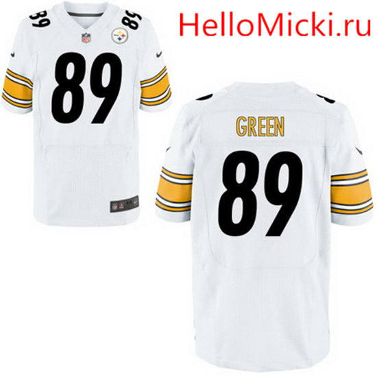 Men's Pittsburgh Steelers #89 Ladarius Green White Road Stitched NFL Nike Elite Jersey