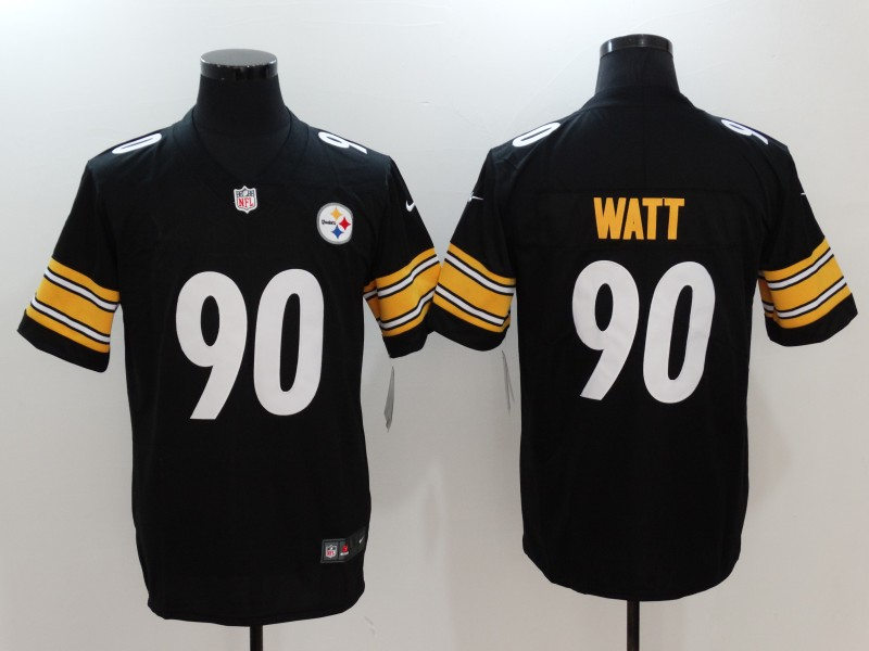 Men's Pittsburgh Steelers #90 T. J. Watt Nike Black Limited Football Jersey