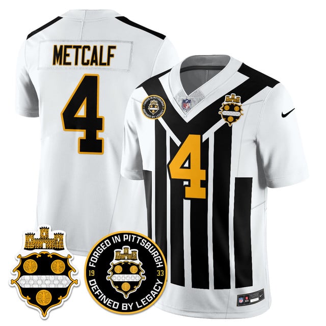 Men's Pittsburgh Steelers Alternate 1933 Throwback Limited Jersey - All Stitched DK Metcalf -   4