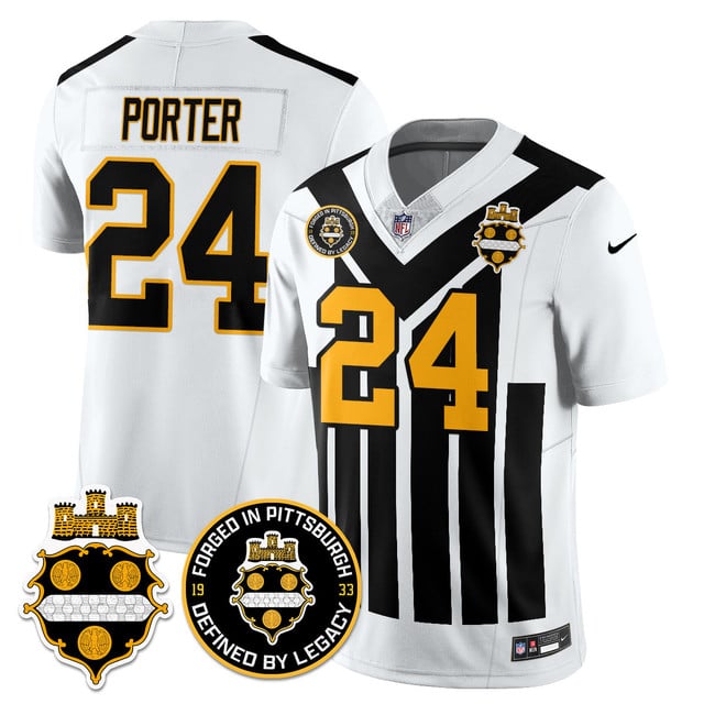 Men's Pittsburgh Steelers Alternate 1933 Throwback Limited Jersey - All Stitched Joey Porter  -  24