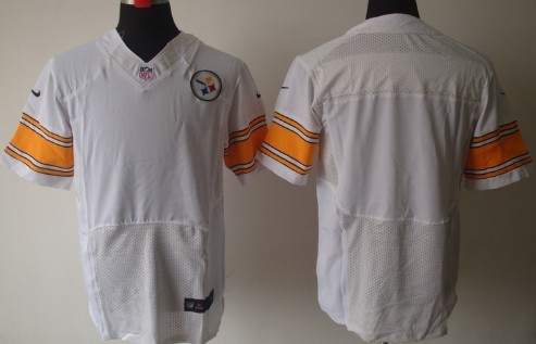 Men's Pittsburgh Steelers Blank White Nik Elite Jersey