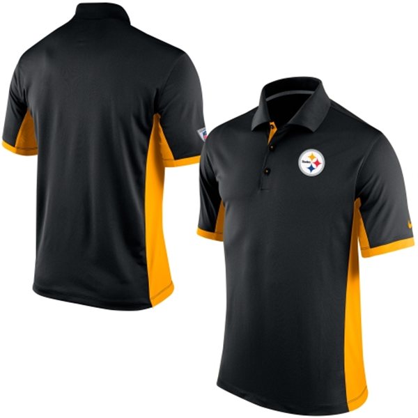 Men's Pittsburgh Steelers Nike Black Team Issue Performance Polo