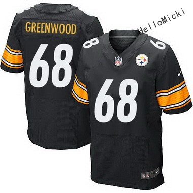 Men's Pittsburgh Steelers Retired Players #68 l.c. greenwood black elite jersey