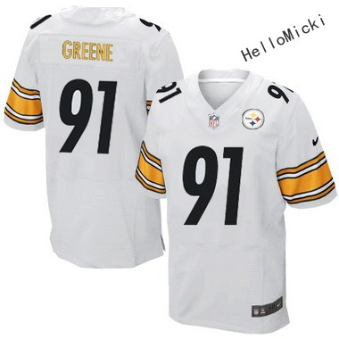 Men's Pittsburgh Steelers Retired Players #91 kevin greene white elite jersey